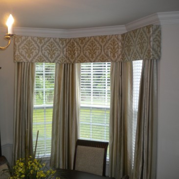 Cornice Board in Bay Window with matching panels
