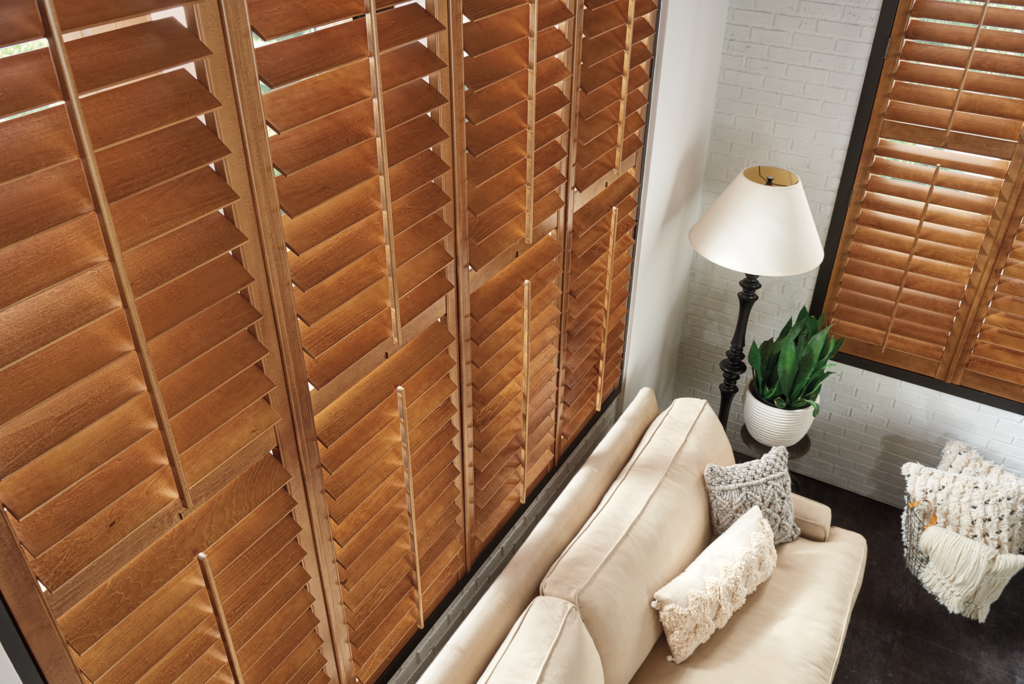 Wood Shutter Example in Living Room